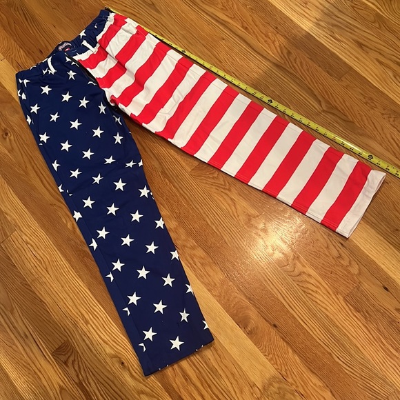 Tipsey Elves Flag pants M elastic waist - Picture 3 of 6